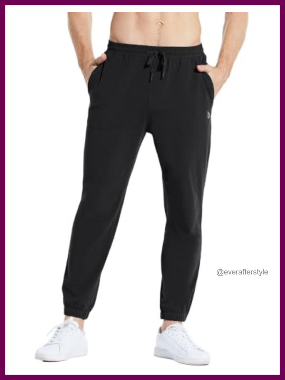 Men's Cotton Sweatpants Joggers 27" Inseam Tapered Lounge Pajama Pants Pocketed